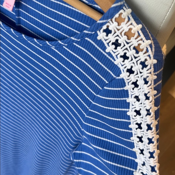 Lilly Pulitzer Marlowe Dress Beckon Blue Breeze Size L - Picture 13 of 17